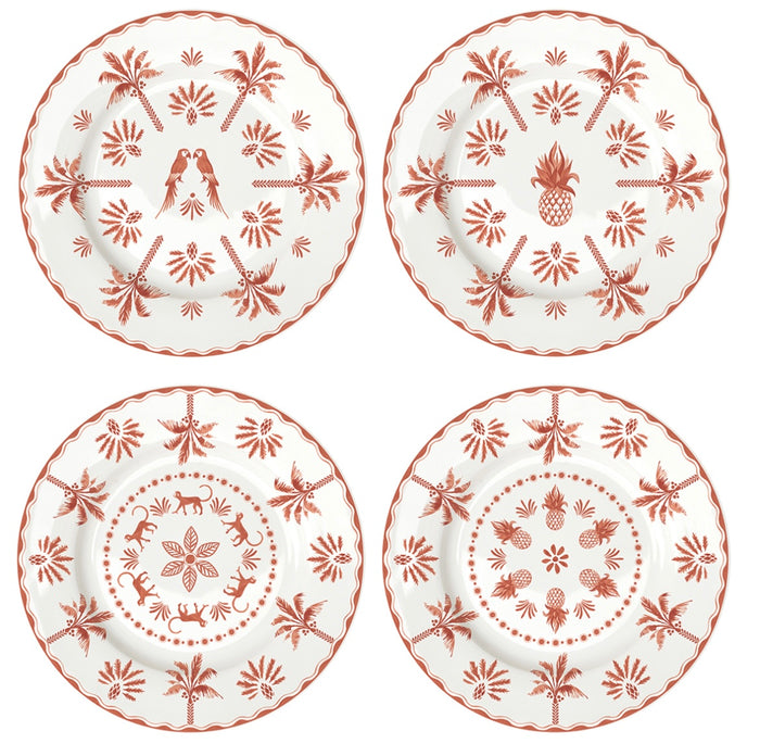 Set 4 Piattini dolce exotic orange
