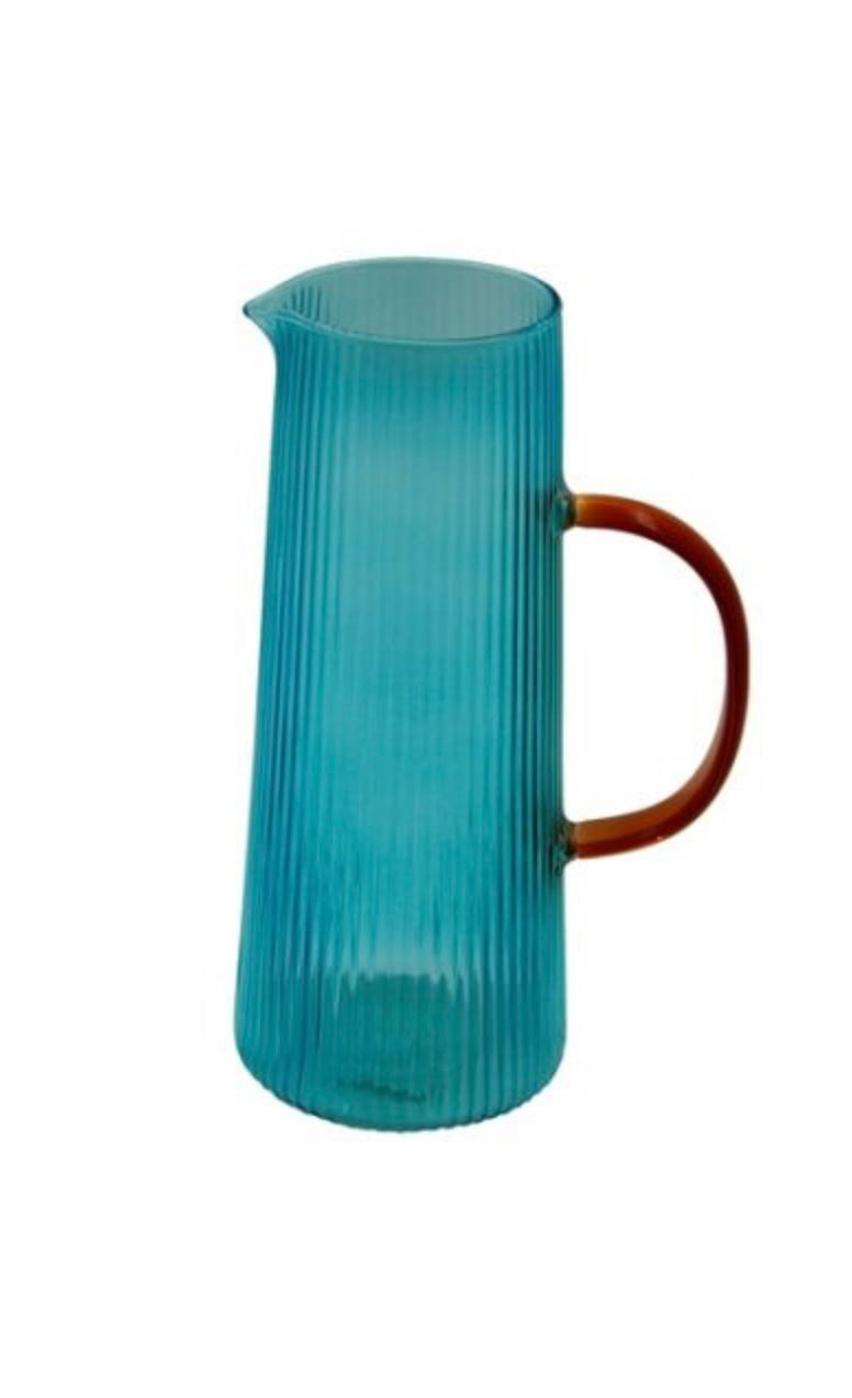 Caraffa vino acqua arcobaleno azzurro arancio