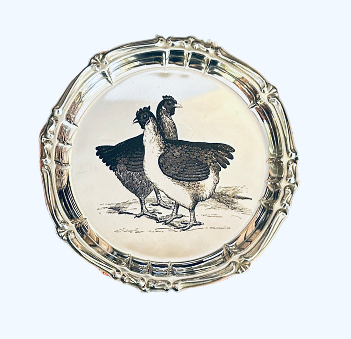 Vassoio rotondo galline
