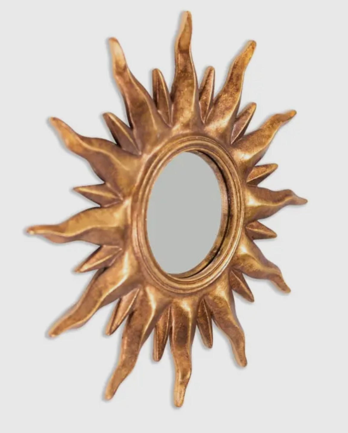 Specchio convesso con cornice Sunburst Oro