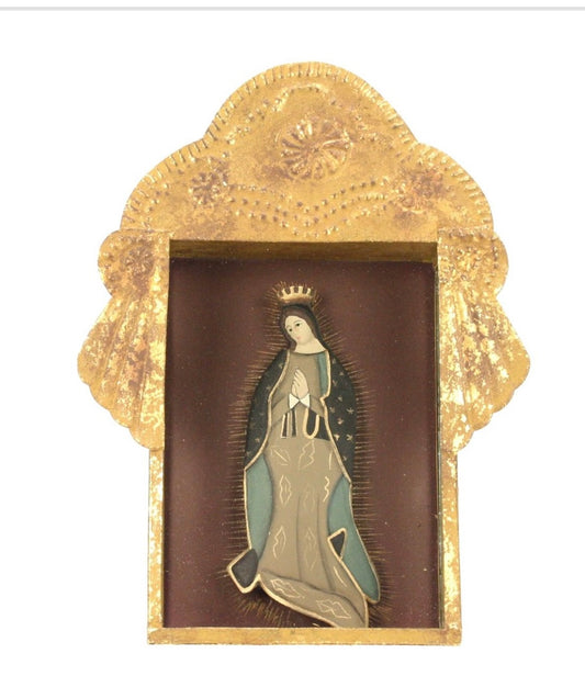 Teca da appendere oro Madonna in preghiera