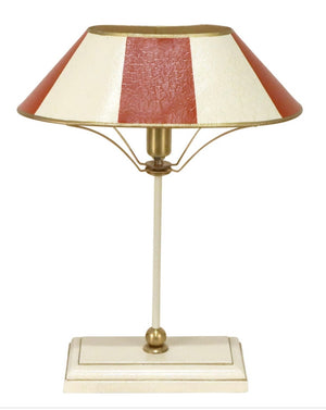 LAMPADA PARALUME incluso A STRISCE ROSSE CON BORDO ORO