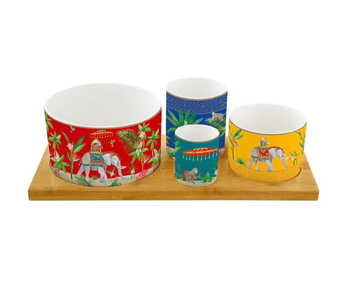 Set aperitivo 4 ciotole con scatola regalo Marajah