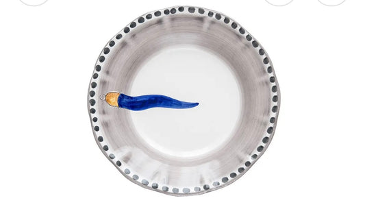 Piatto frutta Fortuna Wftb cornetto blu