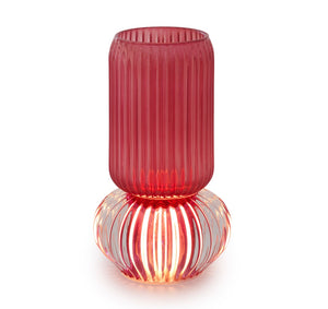 Vaso rosso con Luce led