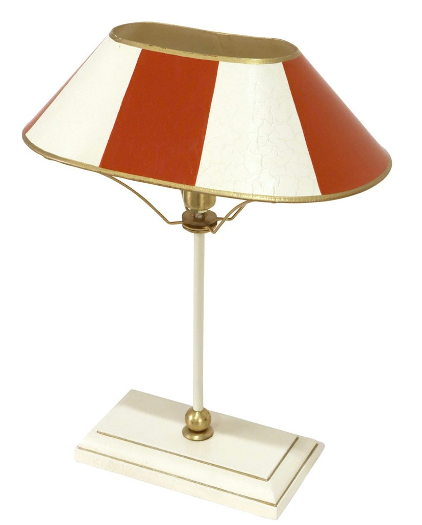 LAMPADA PARALUME incluso A STRISCE ROSSE CON BORDO ORO