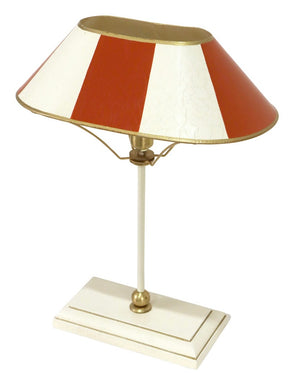 LAMPADA PARALUME incluso A STRISCE ROSSE CON BORDO ORO