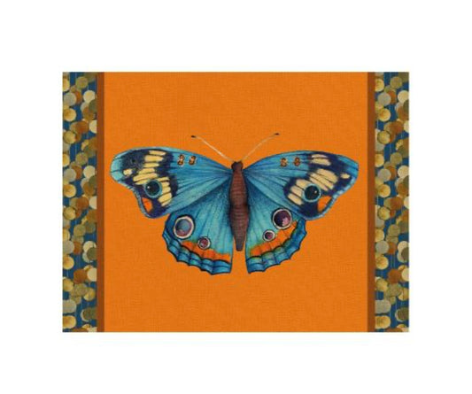 Tovaglietta rigida cm 39 x 29 arancio Farfalla Junonia