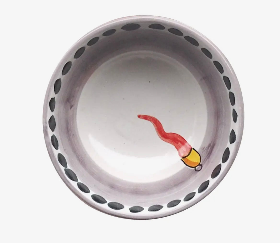 Ciotola Fortuna Wftb cornetto rosso cm 18