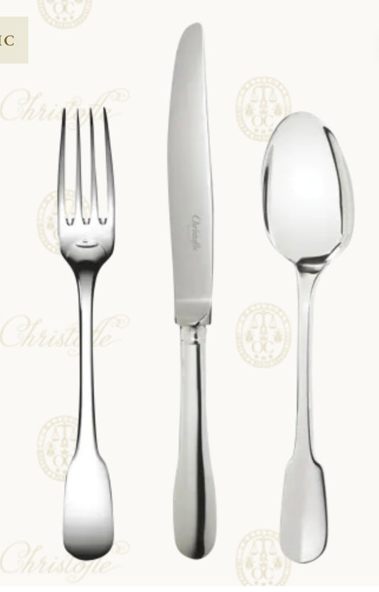 Posate Cluny Christofle, forchetta cucchiaio e coltello standard