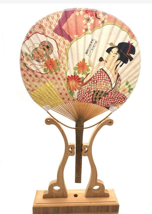 Ventaglio donna giapponese ( senza supporto) STYLE HIROSHIGE cm 38 x 22