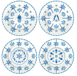 Set 4 piattini  dolce Exotic  blu