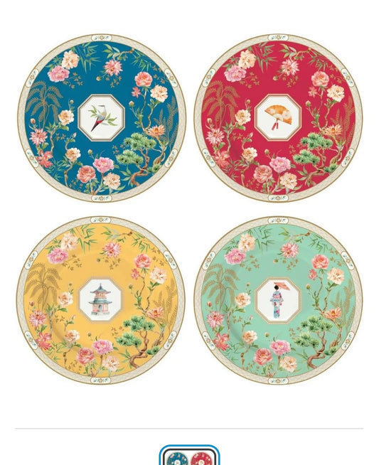 Set 4 piattini dolce Jardin d’Orient con scatola regalo