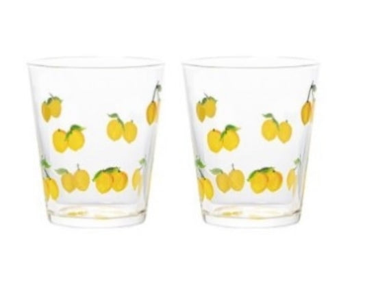 Set di due bicchieri Fruttafresca limoni con confezione