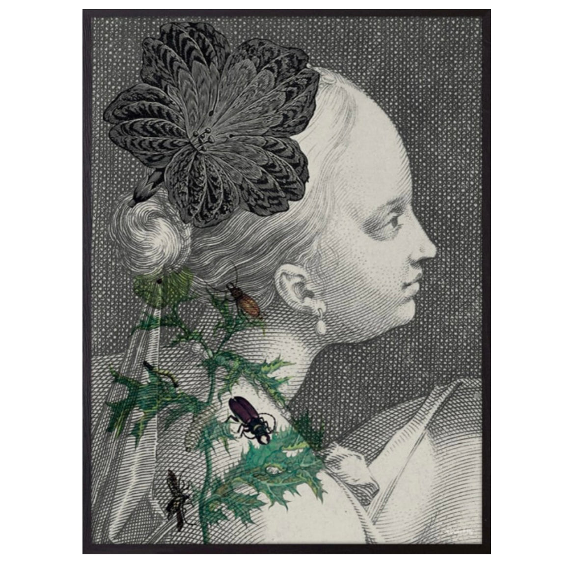 Poster donna  con cornice