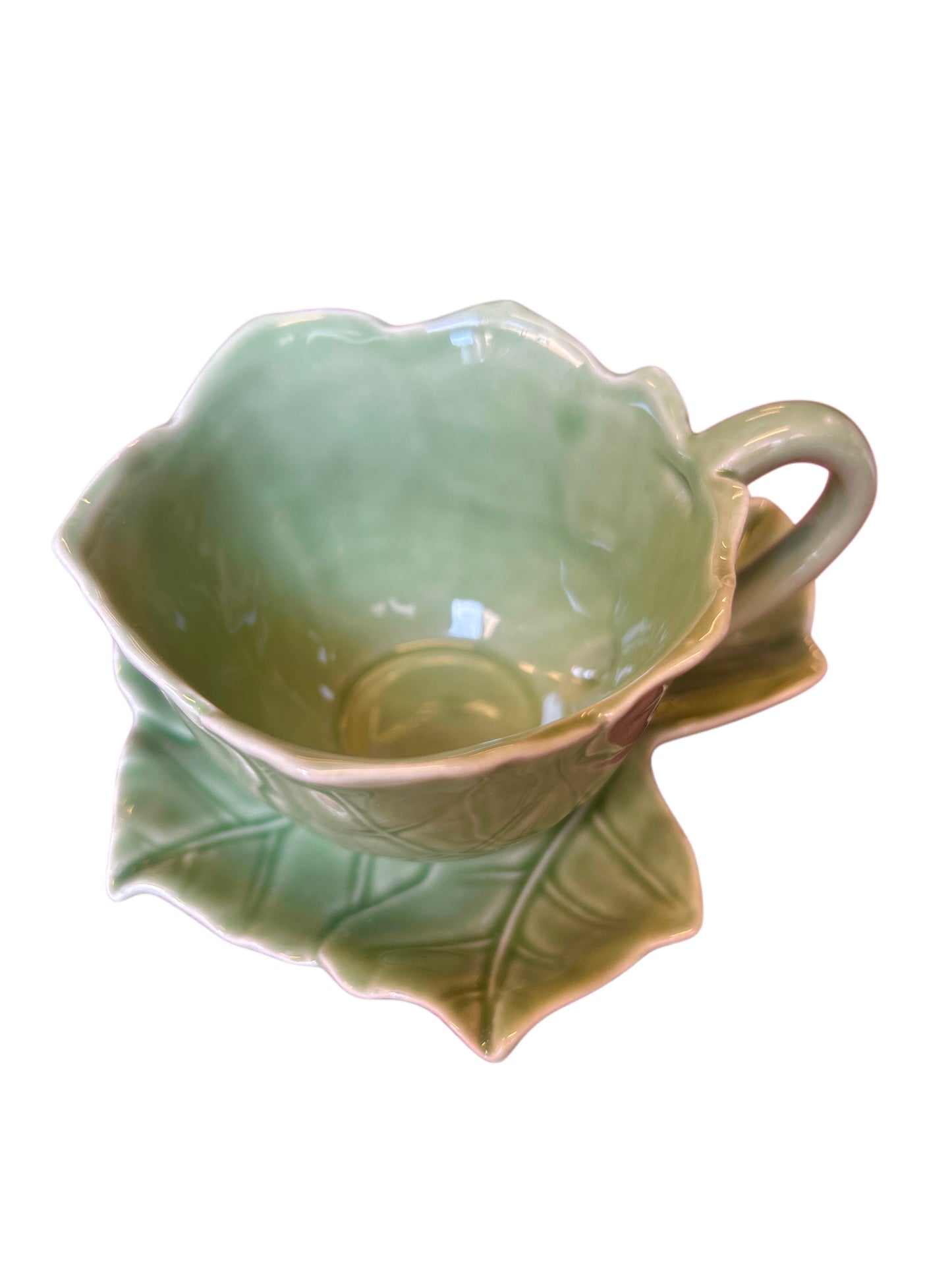 Tazza caffè verde foglia