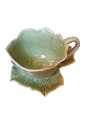 Tazza caffè verde foglia