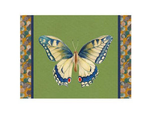 Tovaglietta rigida verde cm 39 x  29 Farfalla Macaone