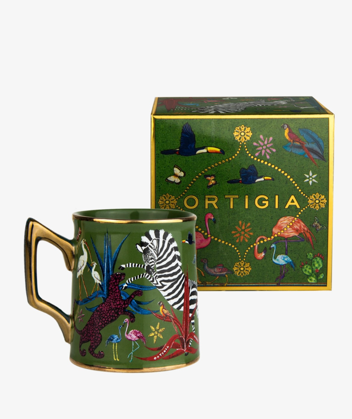 Tazzina in ceramica verde Ortigia