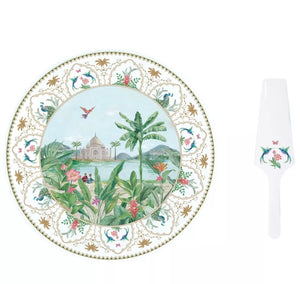 Piatto torta Paradise Sauvage con pala con confezione regalo Easy Life