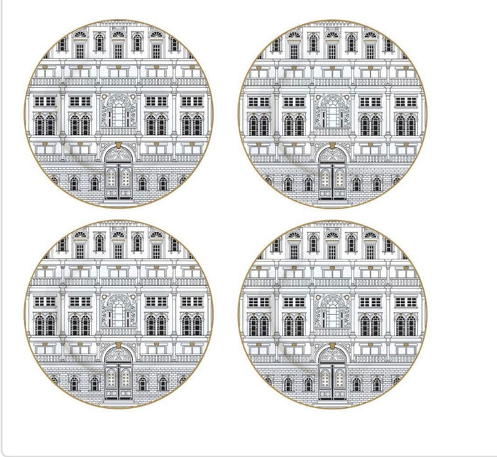 Set 4 piatti dolce Palazzo con scatola regalo Easy Life