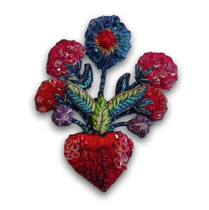 Spilla fatta a mano Cuore di Frida Trovelore