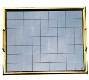 Vassoio Rue Royal con specchio in ottone, grande