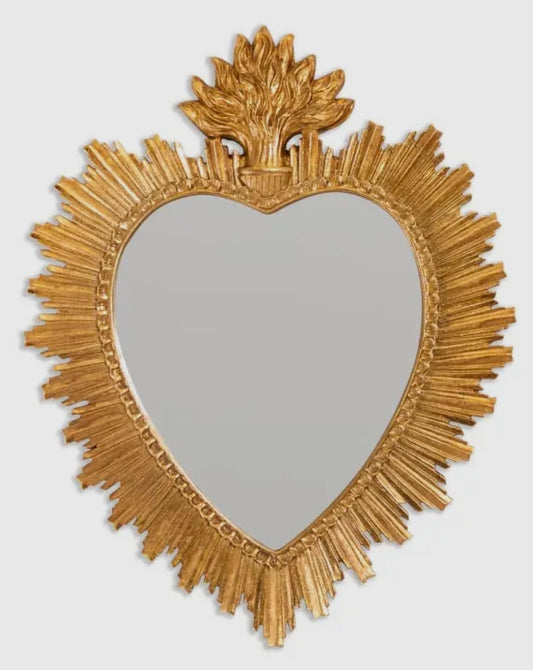 Specchio Sacro cuore Oro medio