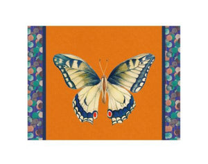 Tovaglietta rigida arancio cm 39 x 29 Farfalla Macaone