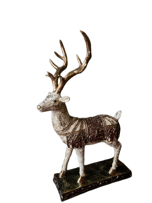Christmas reindeer with gold left 