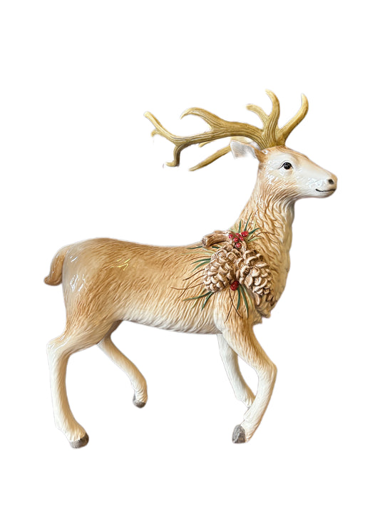Fitz and Floyd English porcelain standing reindeer