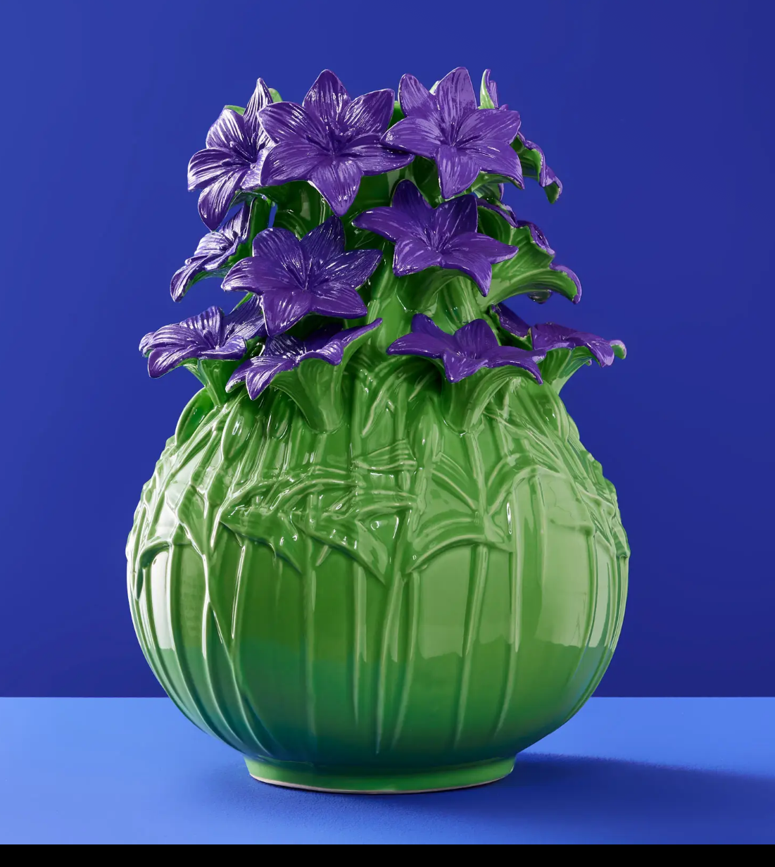 Vaso Verano ceramica verde e viola