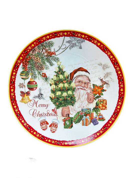 Panettone plate with Santa Claus
