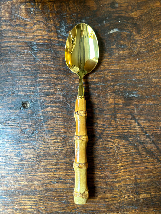 Cucchiaio  tavola bambù’ e oro
