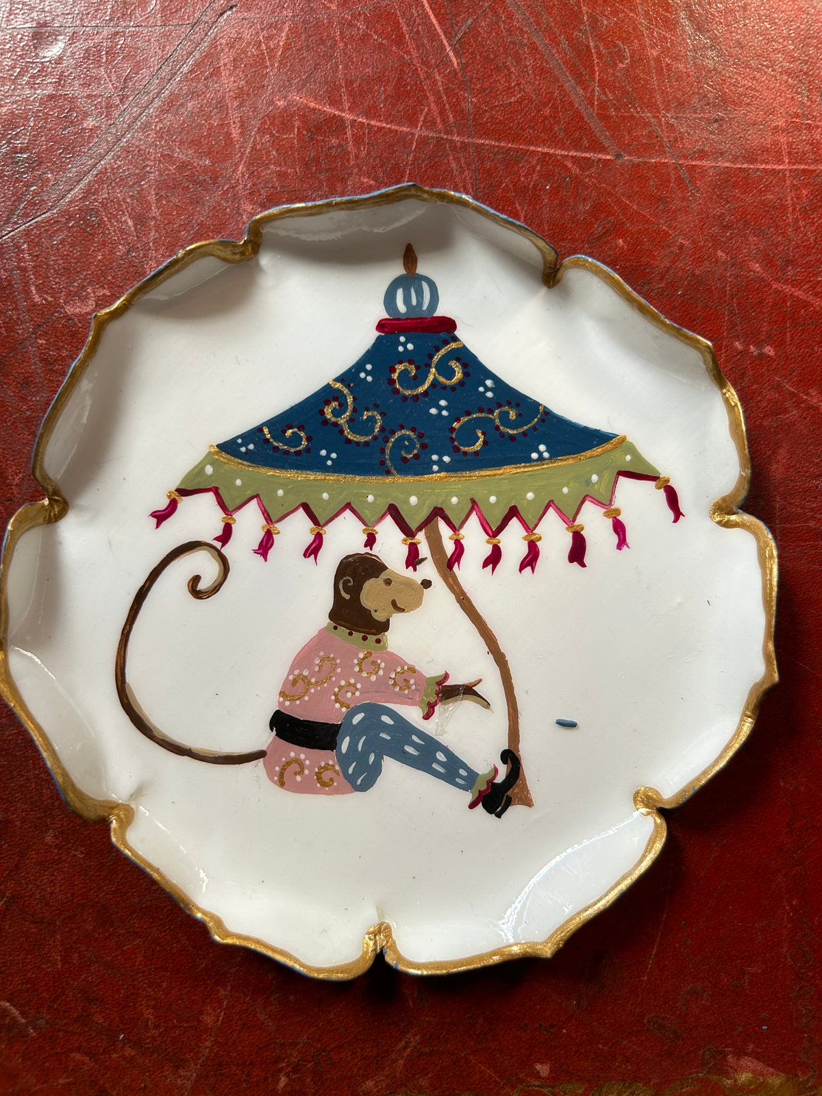 Bread plate or monkey jewelry box