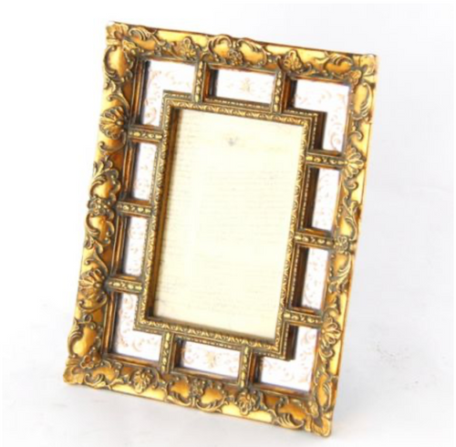 CORNICE C/INSERTI SPECCHIO DECOR. ORO VECCHIO