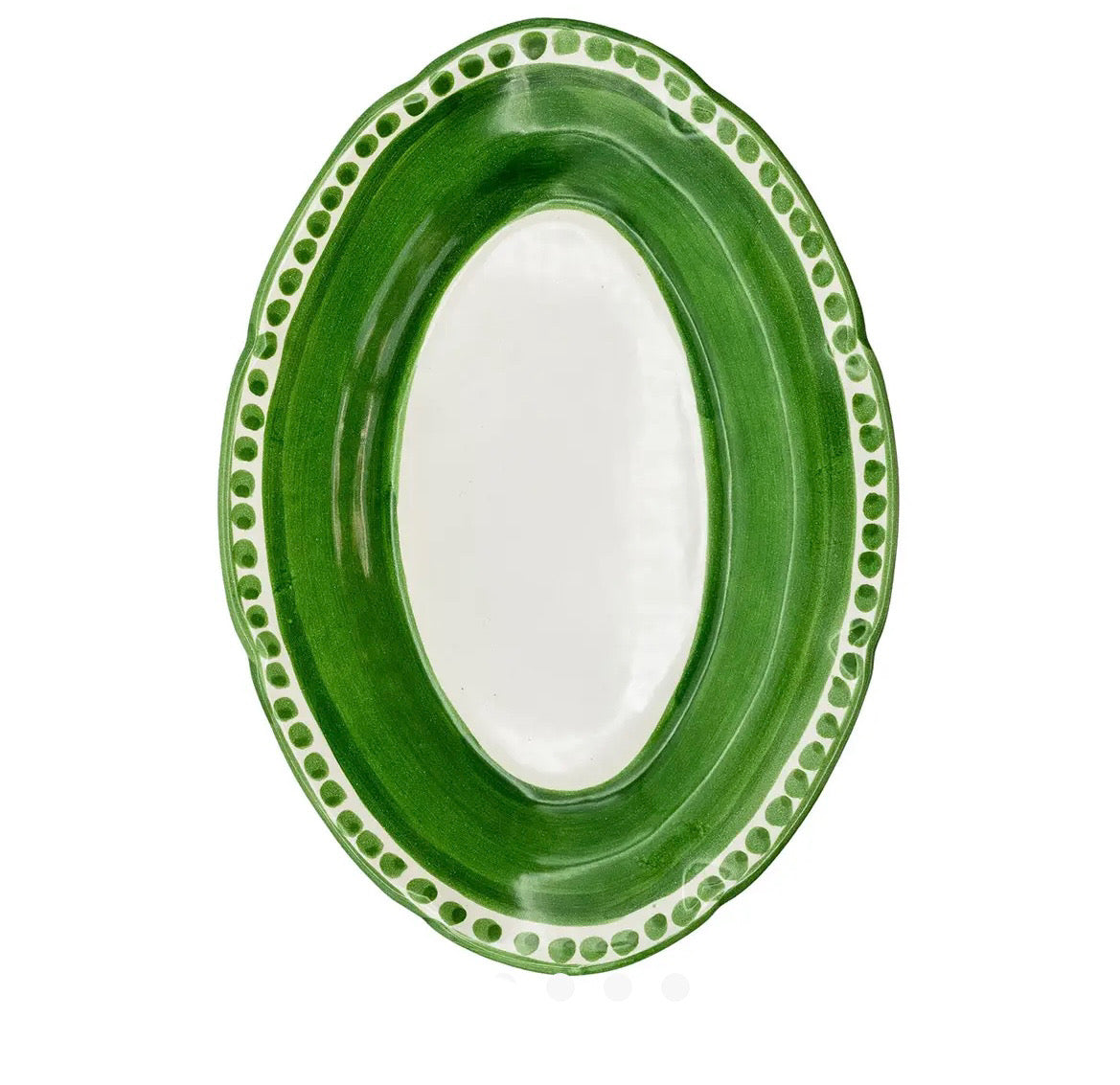 Piatto di portata ovale I colorati Wftb verde cm32