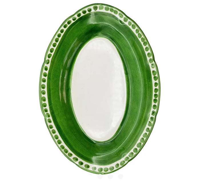 Piatto di portata ovale I colorati Wftb verde cm 38