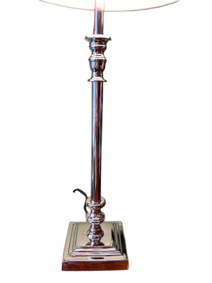 Base lampada in acciaio h 40 cm