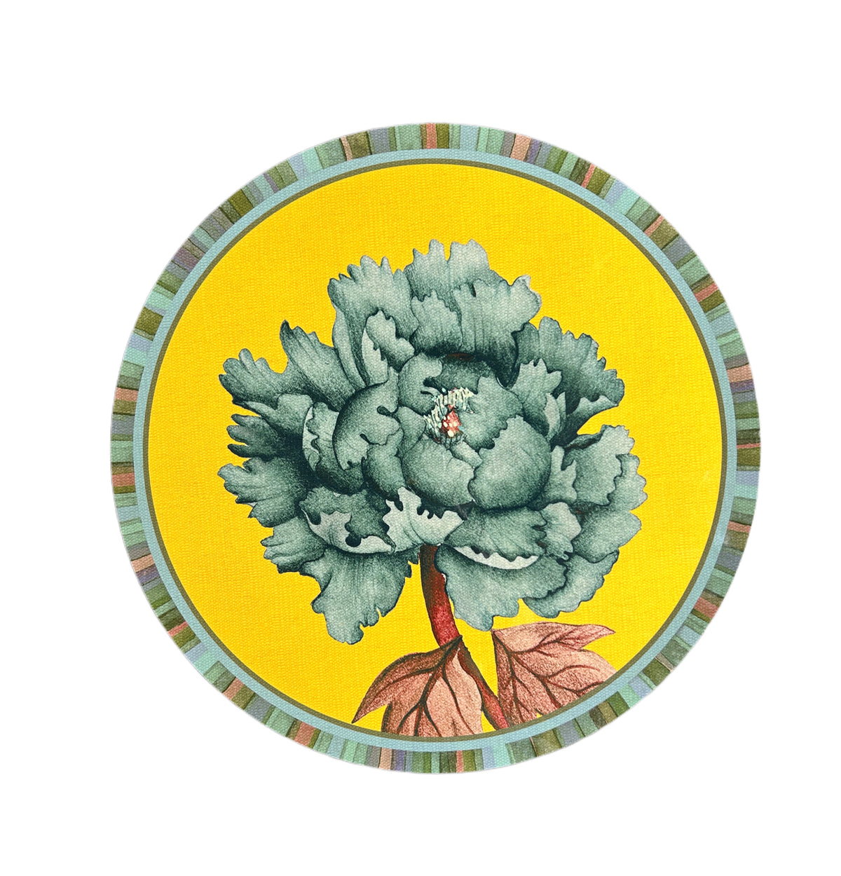 Sottopiatto giallo Peonia L’ Oca nera