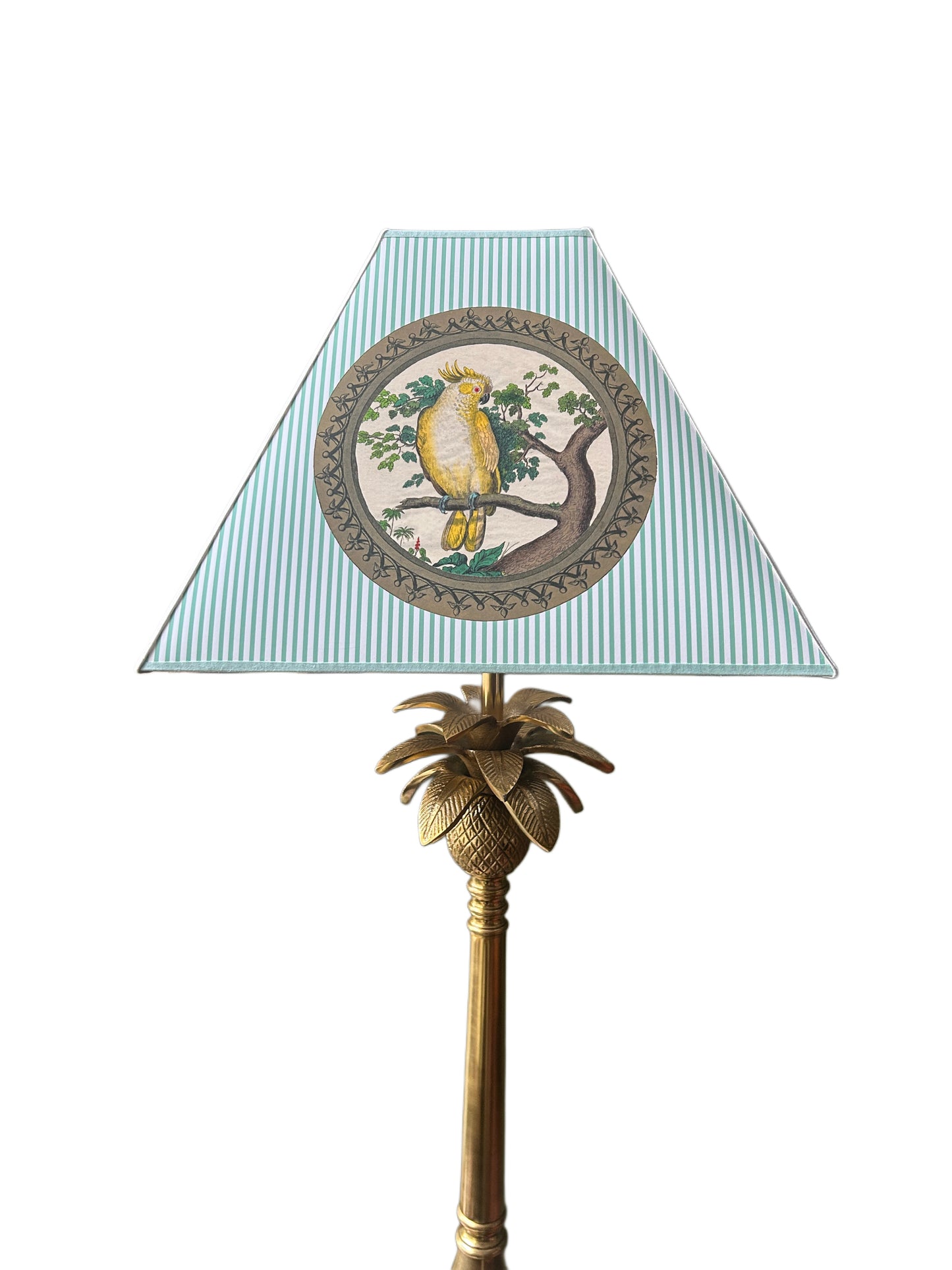 Paralume carre’ righe verdi pappagallo exotique