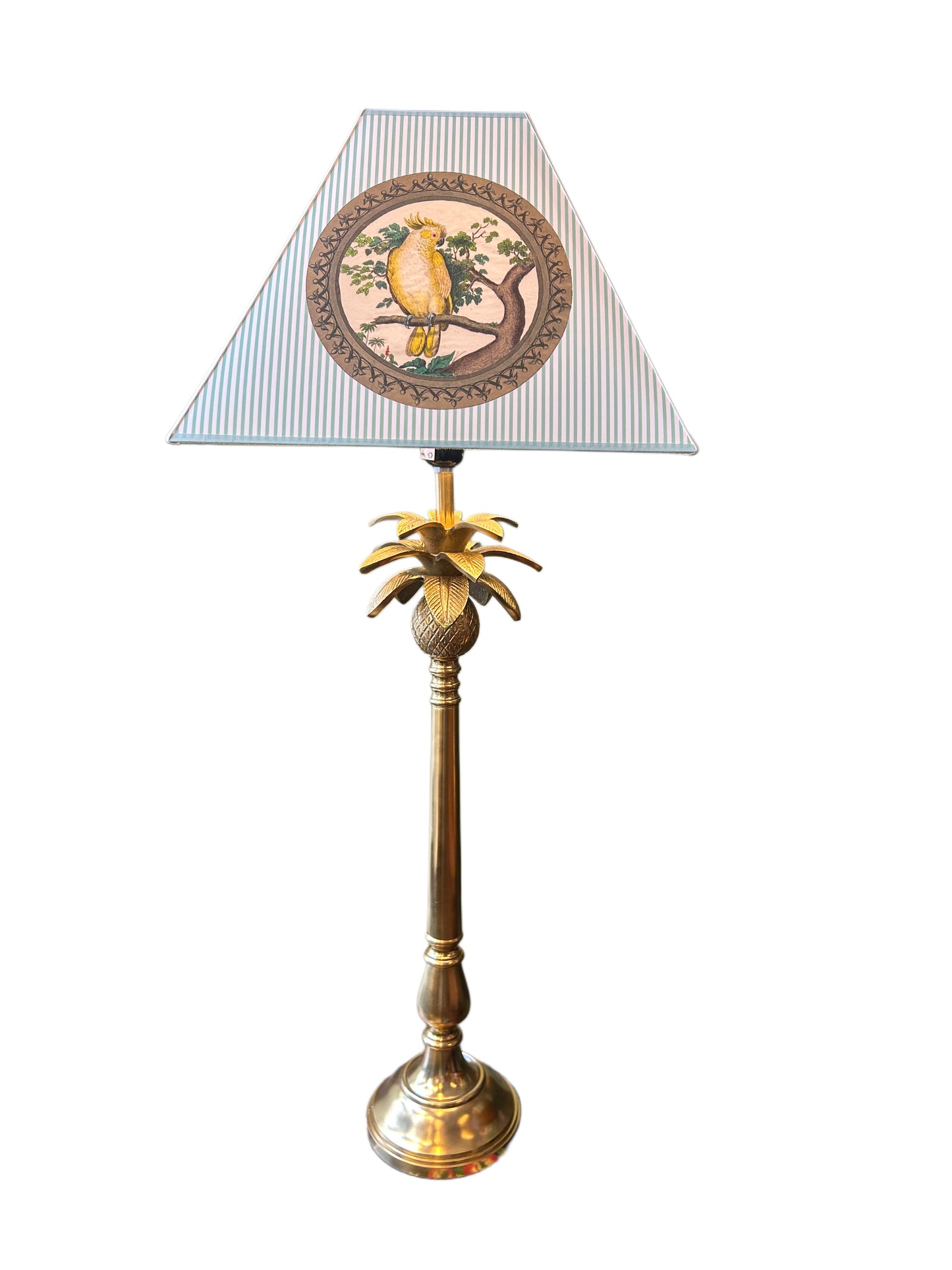 Lampada Palme con paralume Carrie’ con pappagallo