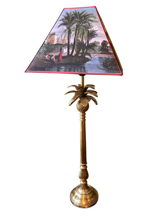 Lampada Palma con paralume carre’ Exotique