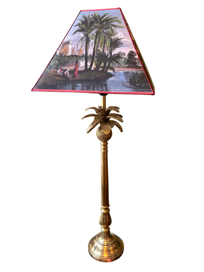 Lampada Palma con paralume carre’ Exotique