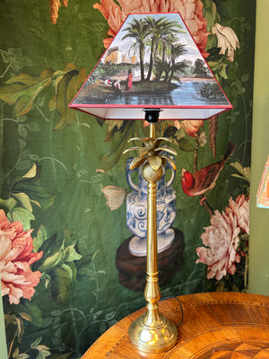 Lampada Palma con paralume carre’ Exotique