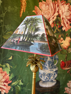 Lampada Palma con paralume carre’ Exotique