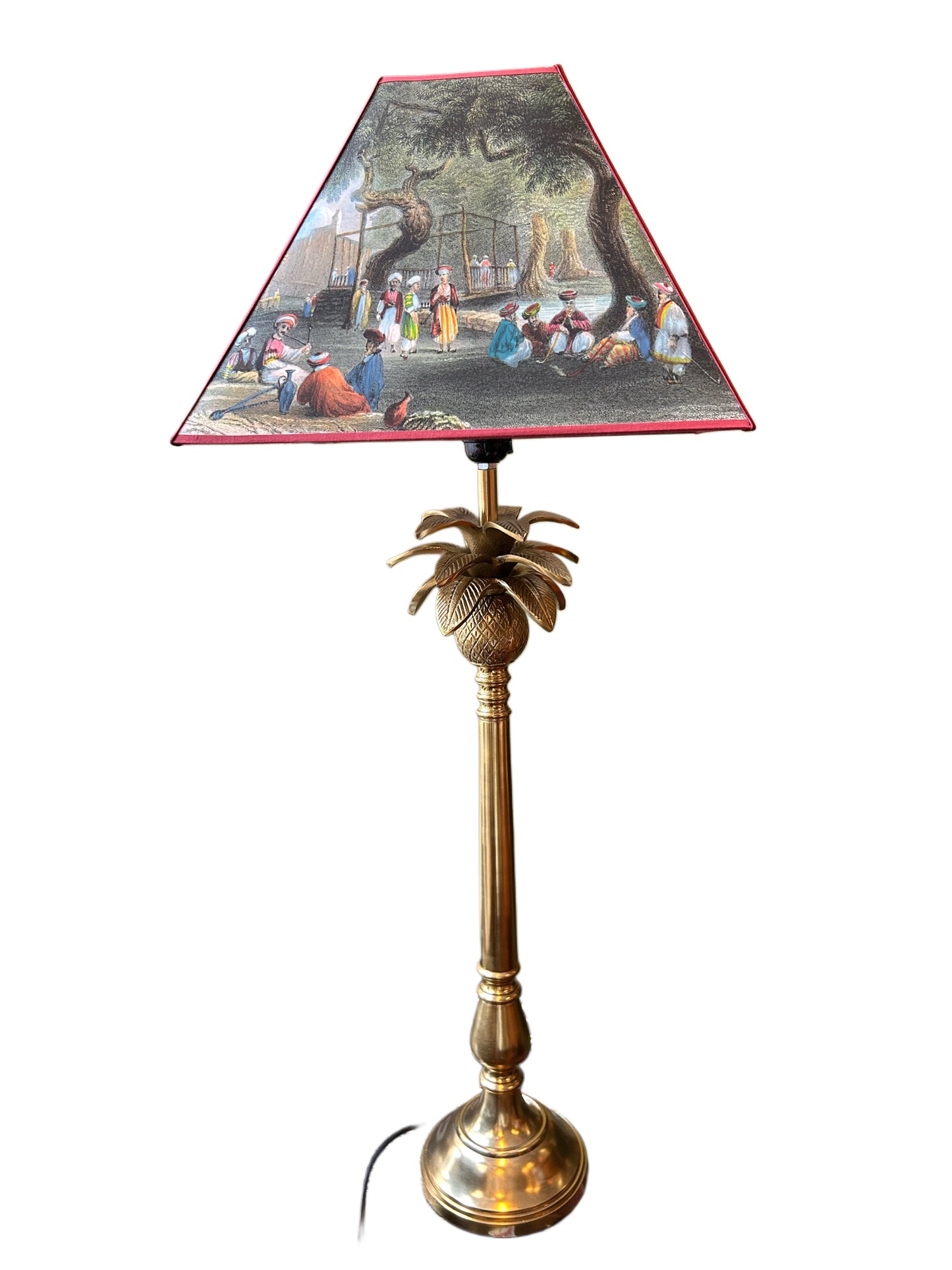Lampada palma con paralume carre’ Fumerie