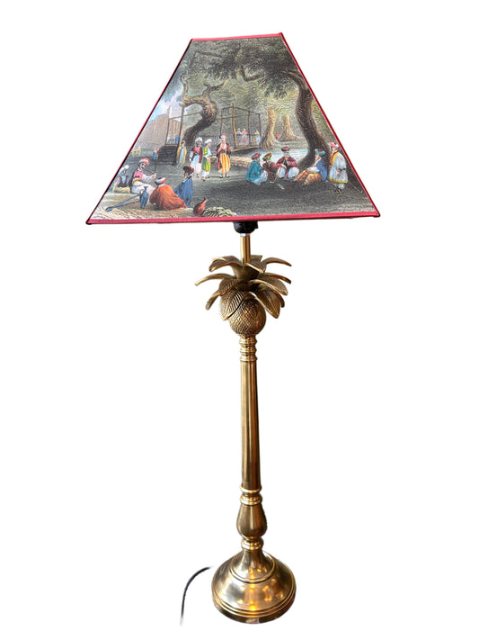 Lampada palma con paralume carre’ Fumerie