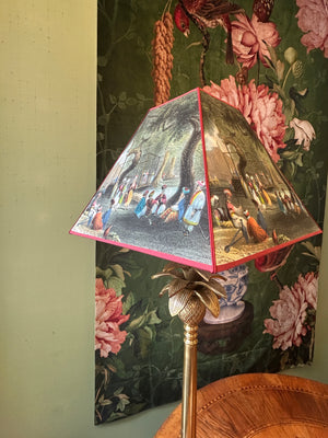 Lampada palma con paralume carre’ Fumerie