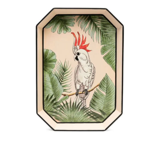 Vassoio rettangolare Les Ottomans cacatua